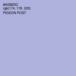 #AEB2DC - Pigeon Post Color Image
